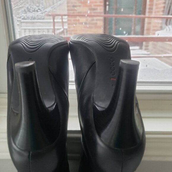 ECCO TALL BRISTOL HIGH HEEL MOTO STYLE BUCKLE BOOTS BLACK SIZE 40 or 9/9… - Picture 8 of 12